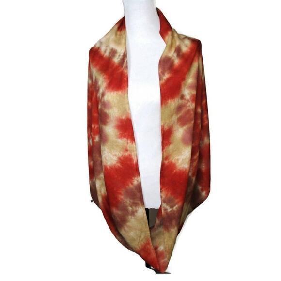 NEW Artisan Hand-Dyed Scarf Infinity Wrap Galaxy Tie‎ Dyed Print One Size - Picture 4 of 6